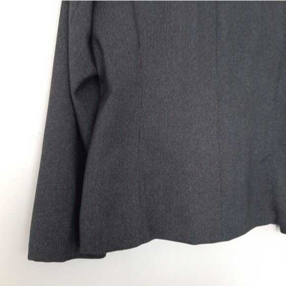 LAURA Gathered Collar Button Front Stretch Blazer Jacket Navy Blue Sz 16 Petite - Picture 9 of 9